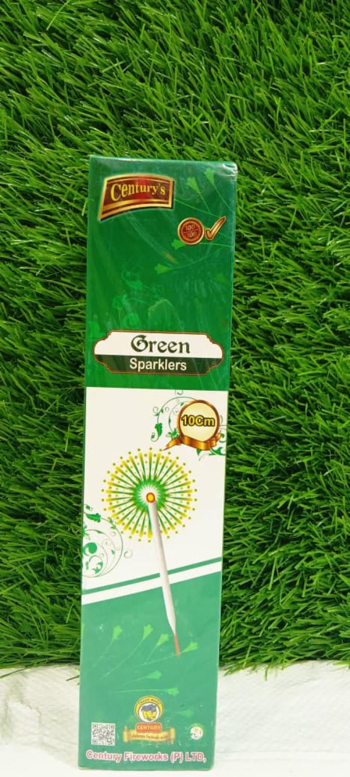 10 CM GREEN SPARKLERS